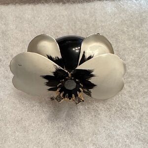 Hattie Carnegie signed  Elegant Black and White bee Brooch